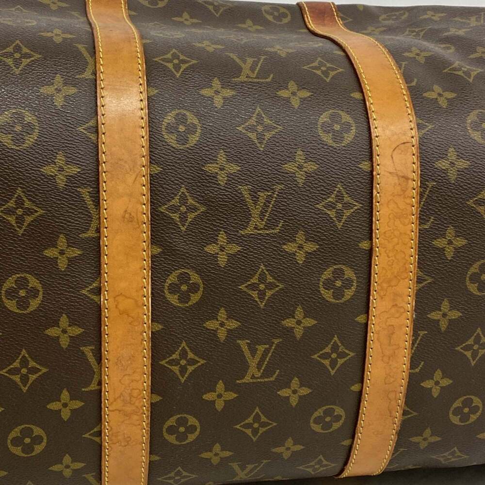 LOUIS VUITTON Authentic Brown Monogram Keepall 55 Boston Bag - Picture 10 of 12